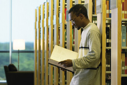 Student reading