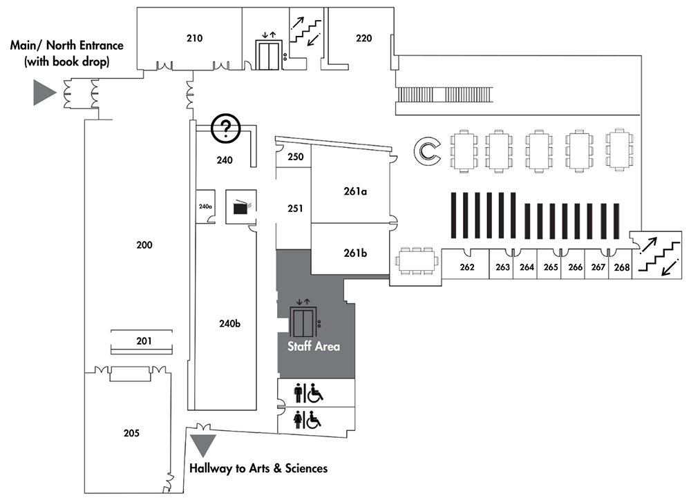 Second Floor map showing room locations and layout