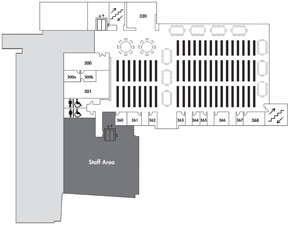 Third Floor map showing room locations and layout