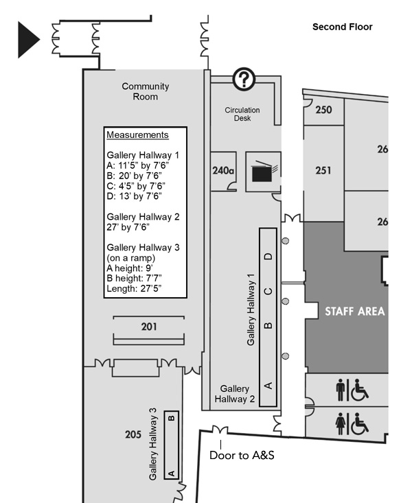 Art Exhibit spaces floorplan